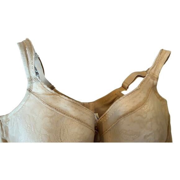 Cacique Lightly‎ Lined Balconette Bra Size 42 DD Beige Lace Nude Beige Underwire - Picture 3 of 7